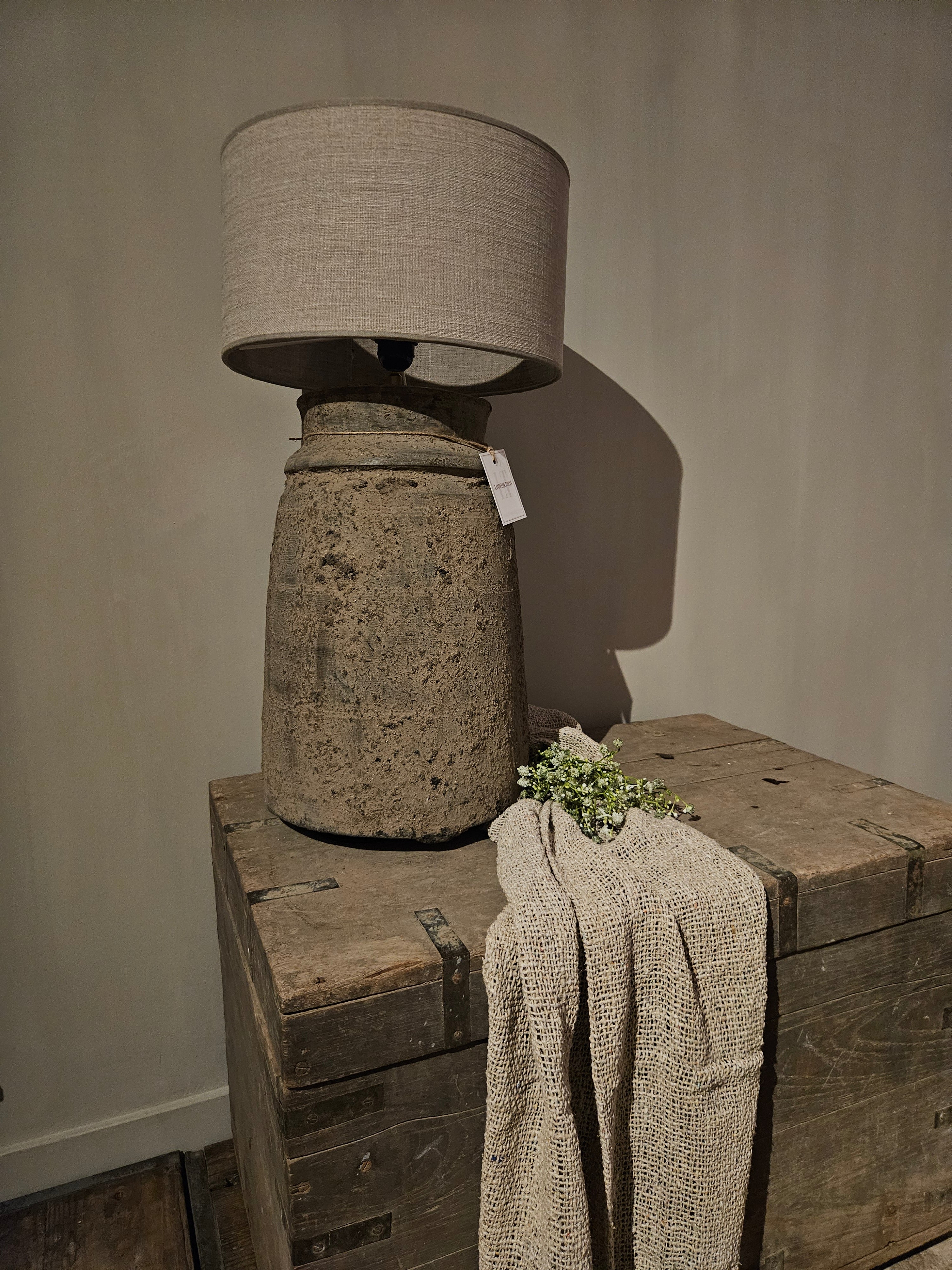 Lampenkap Linnenlook Zand