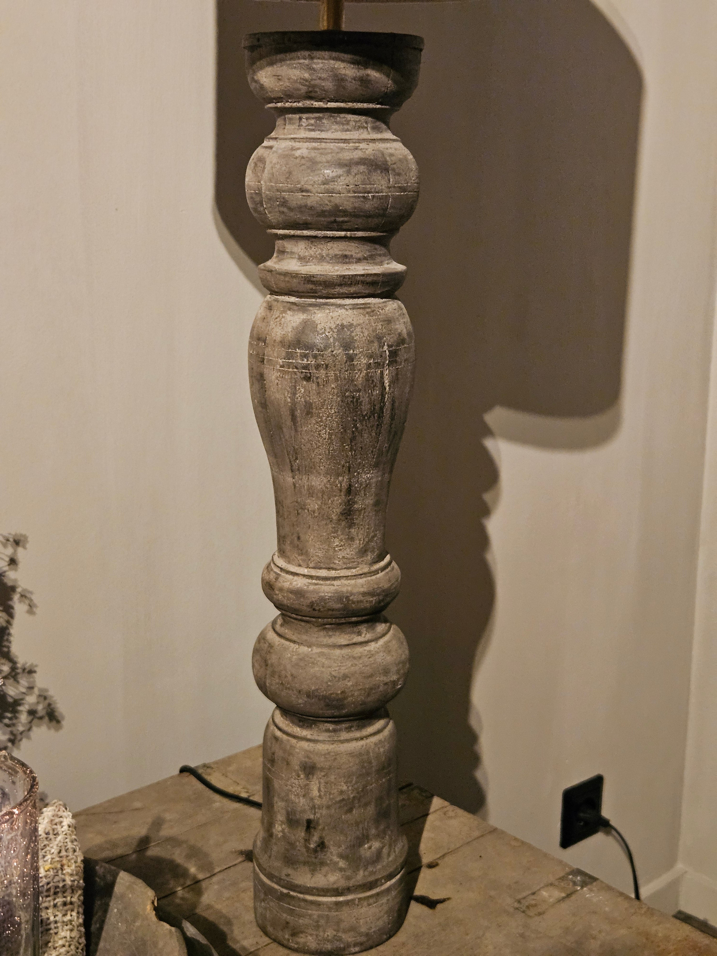 Houten balustervoet