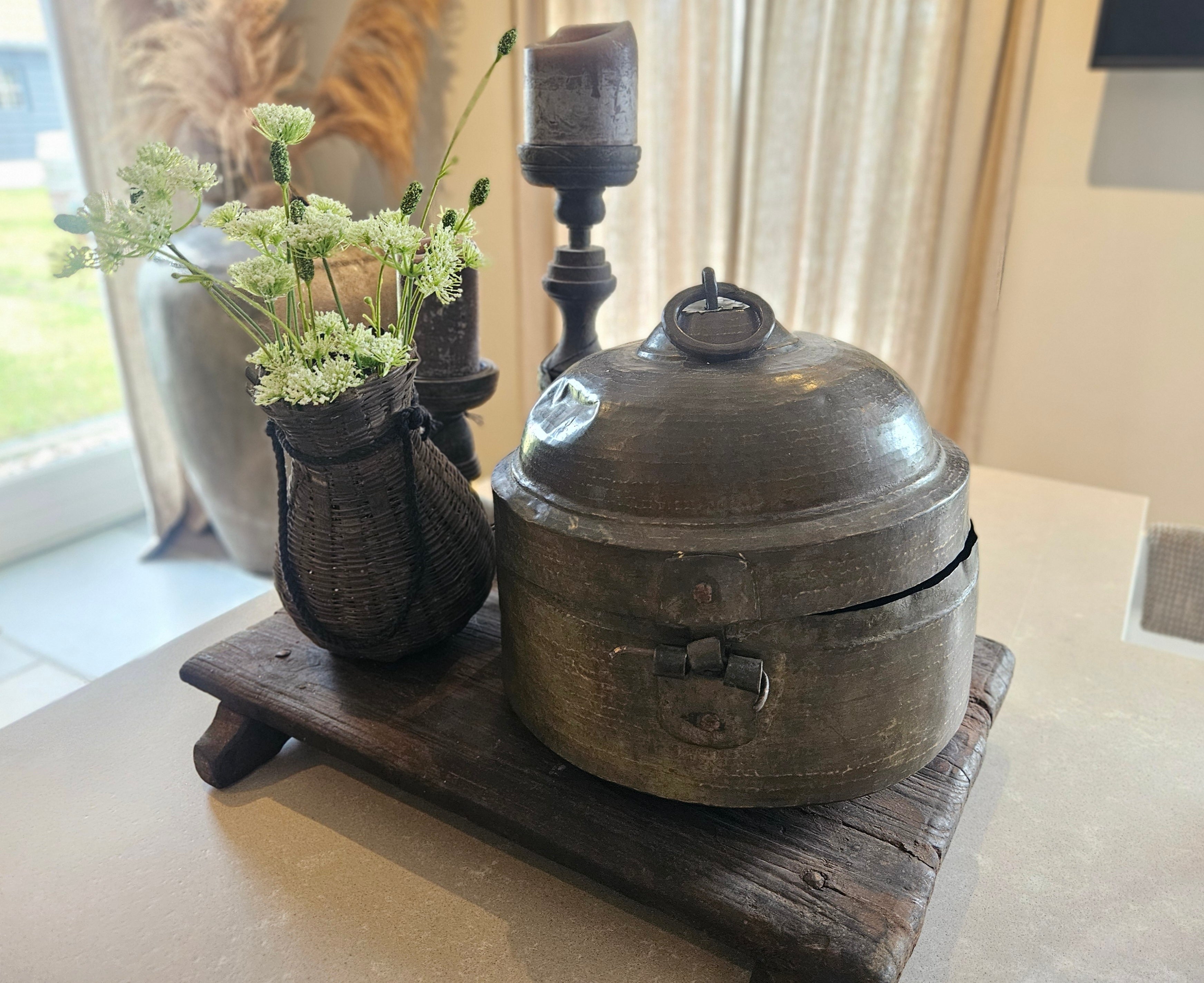 Chapati box old copper