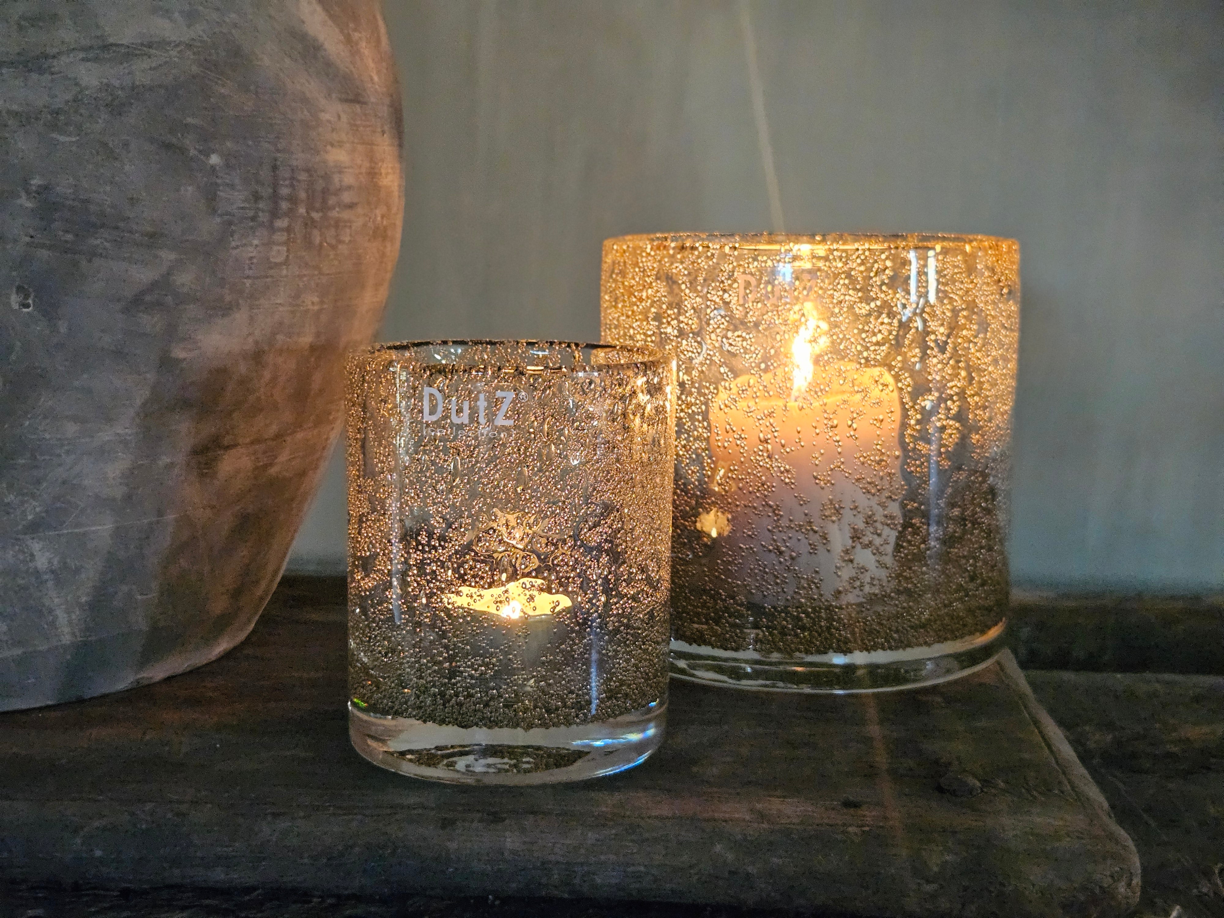 Dutz windlichten metal chips