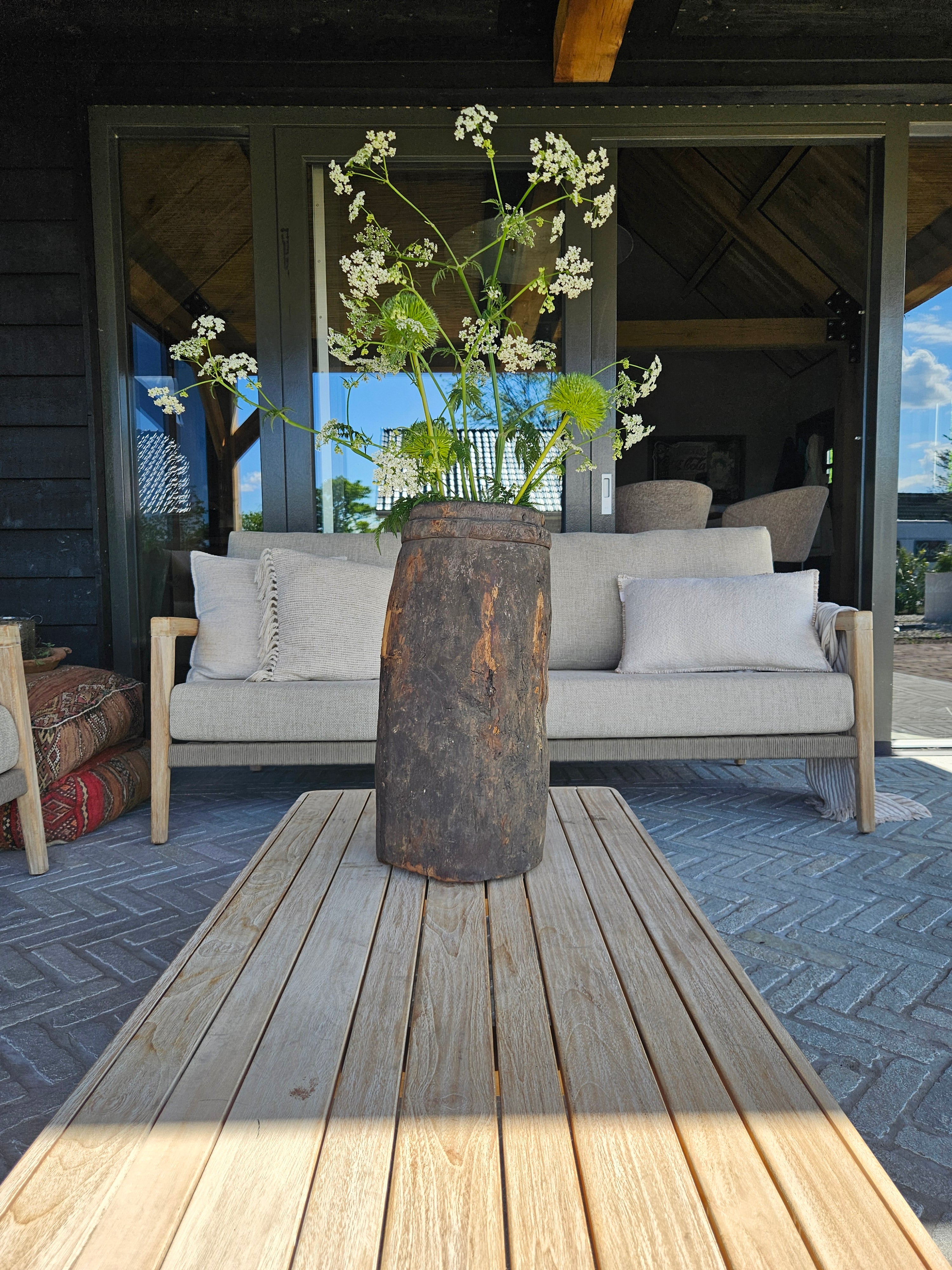 Landelijk houten pot