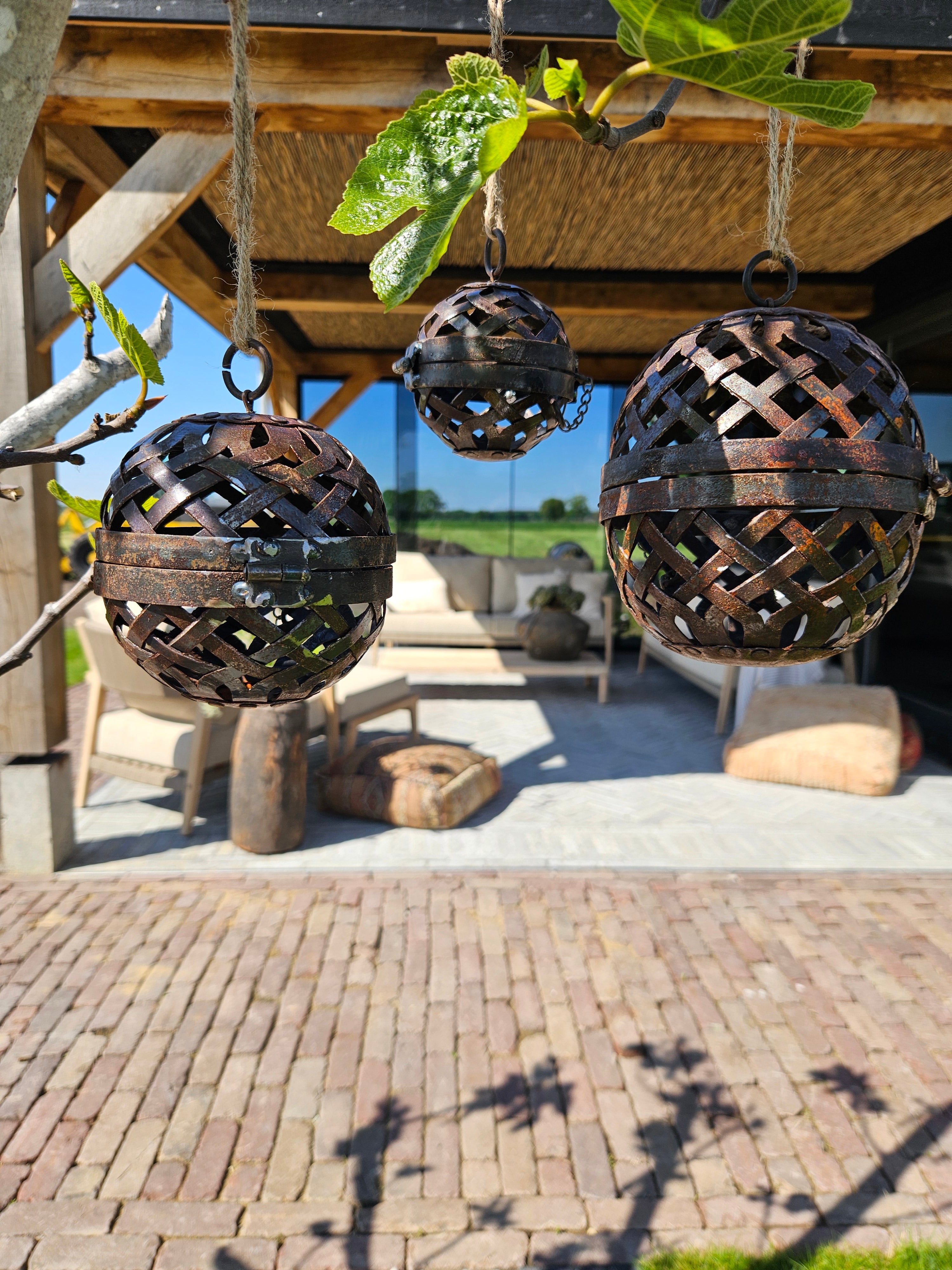 Metalen windlichten