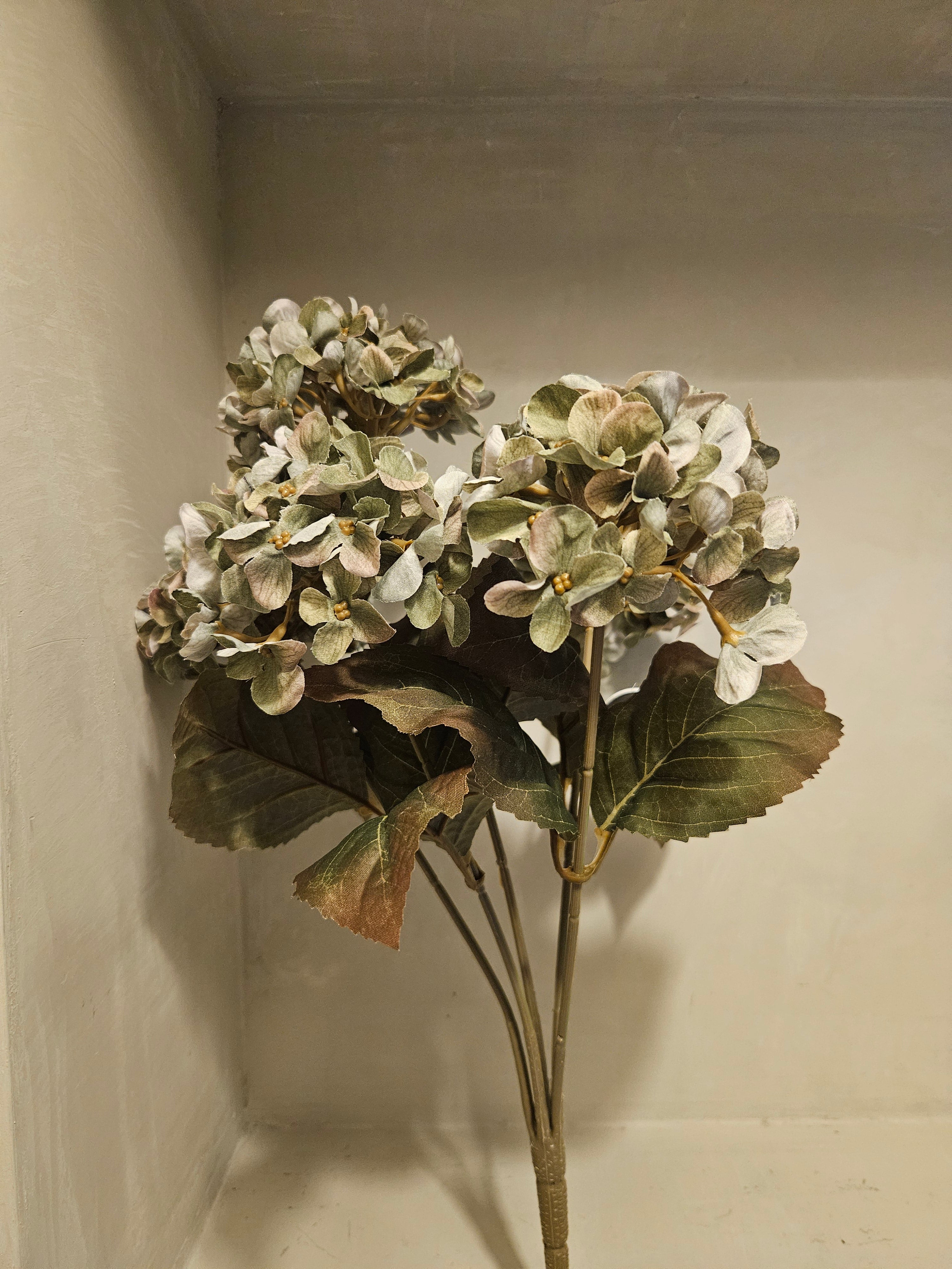 Kunsttak Hortensia groen