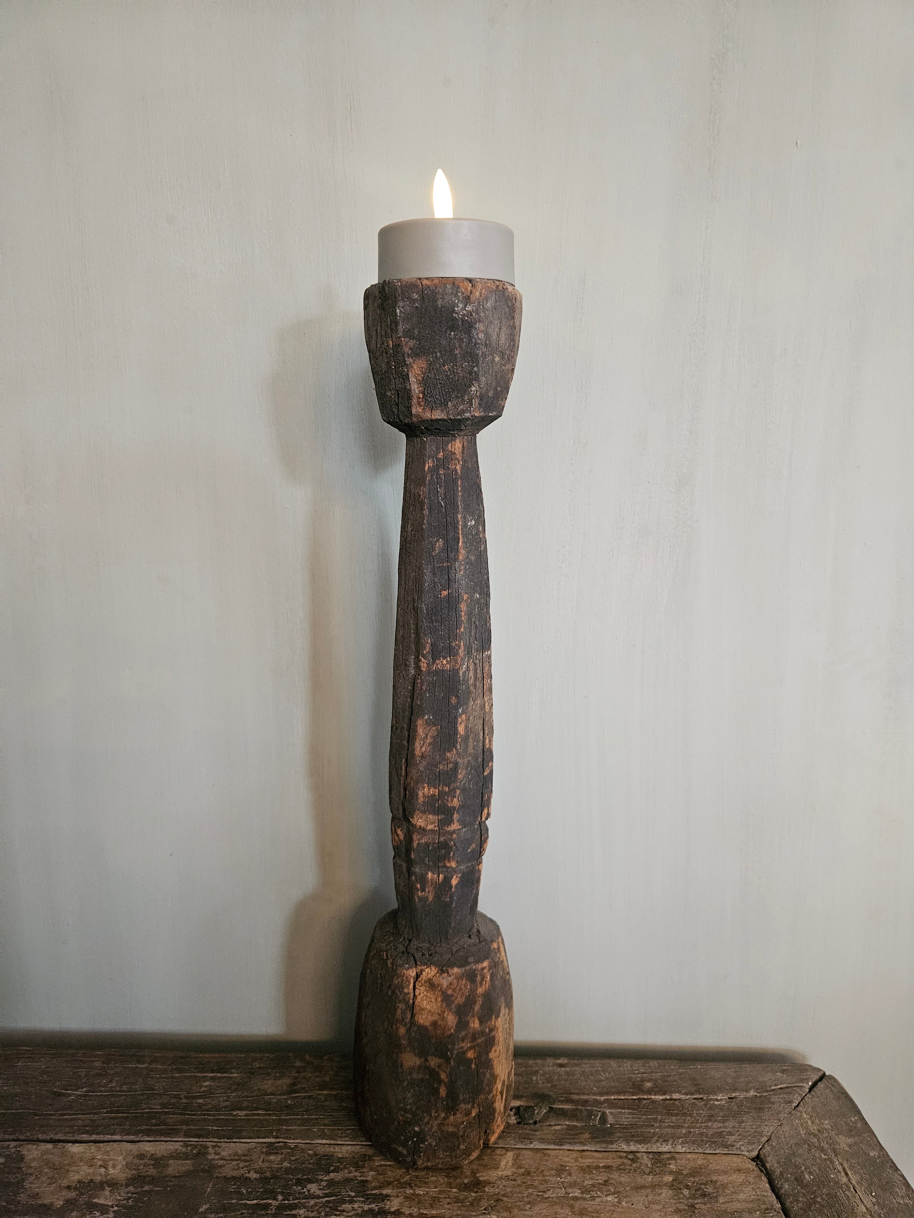 Houten kandelaar 46 cm