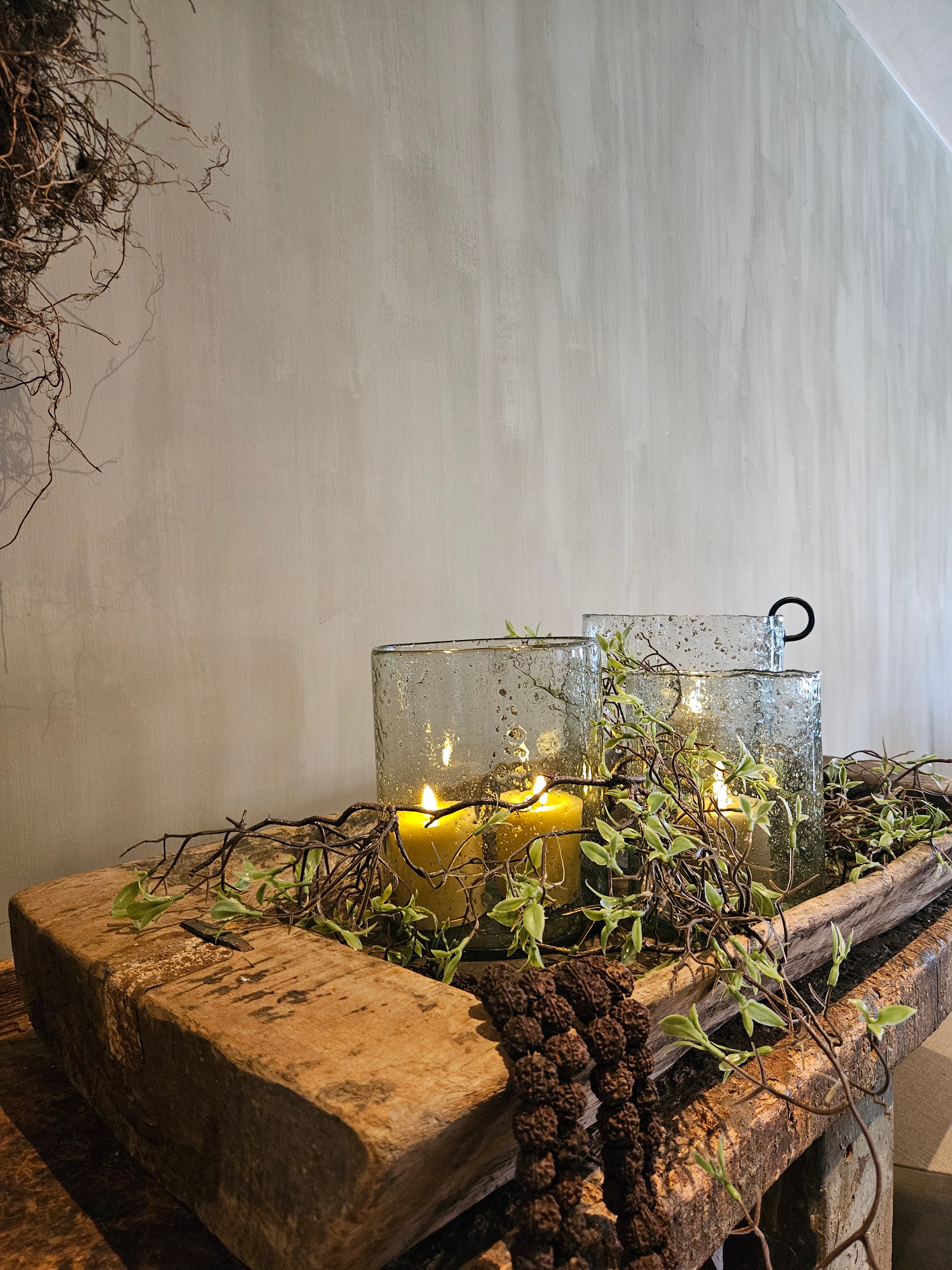 grote houten trog landelijk interieur