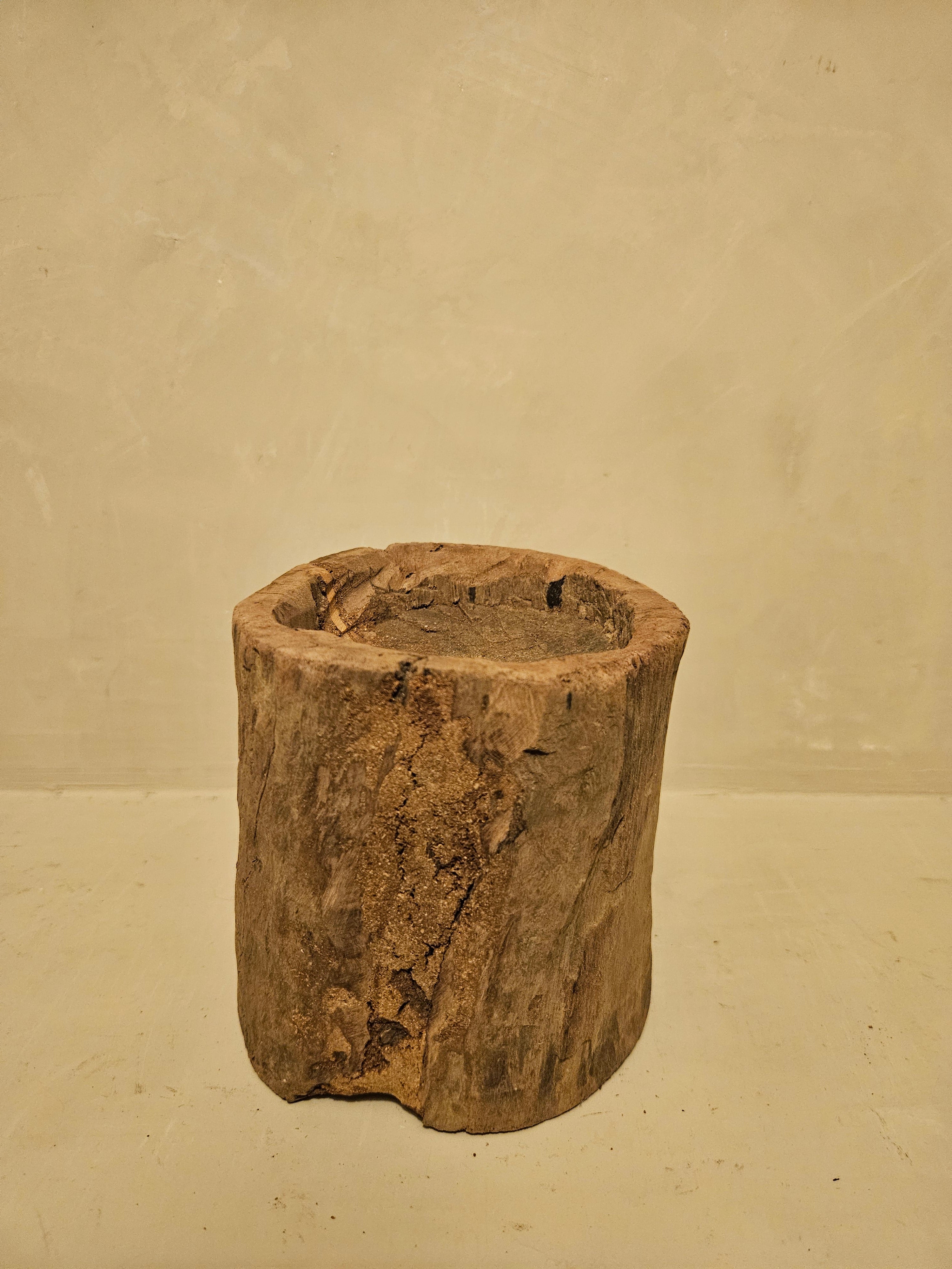Massief houten vijzel