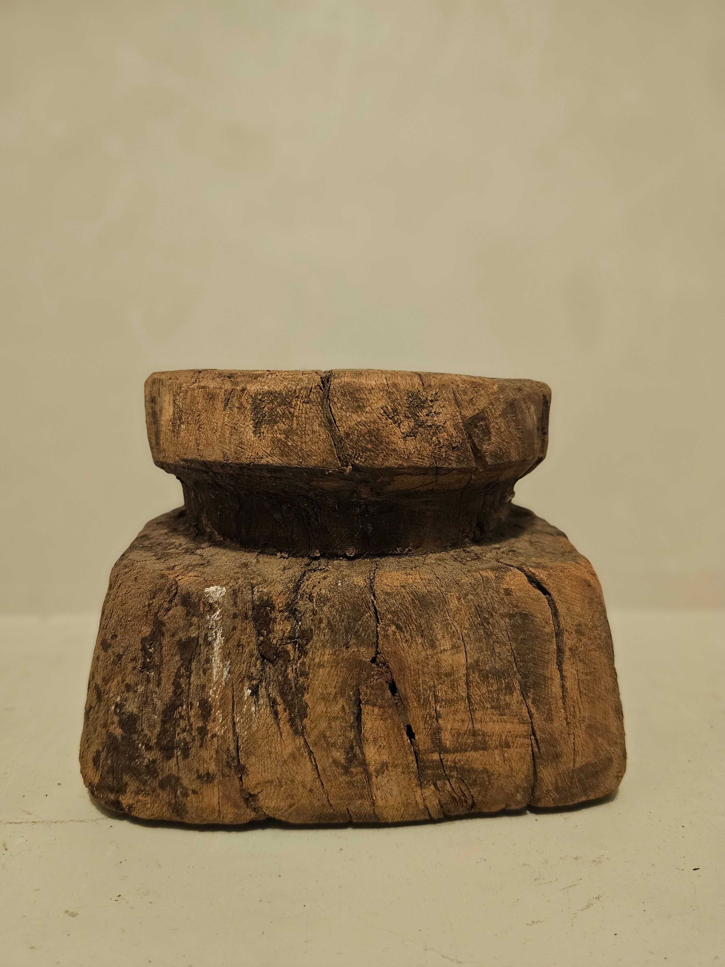 Houten kandelaar rustiek