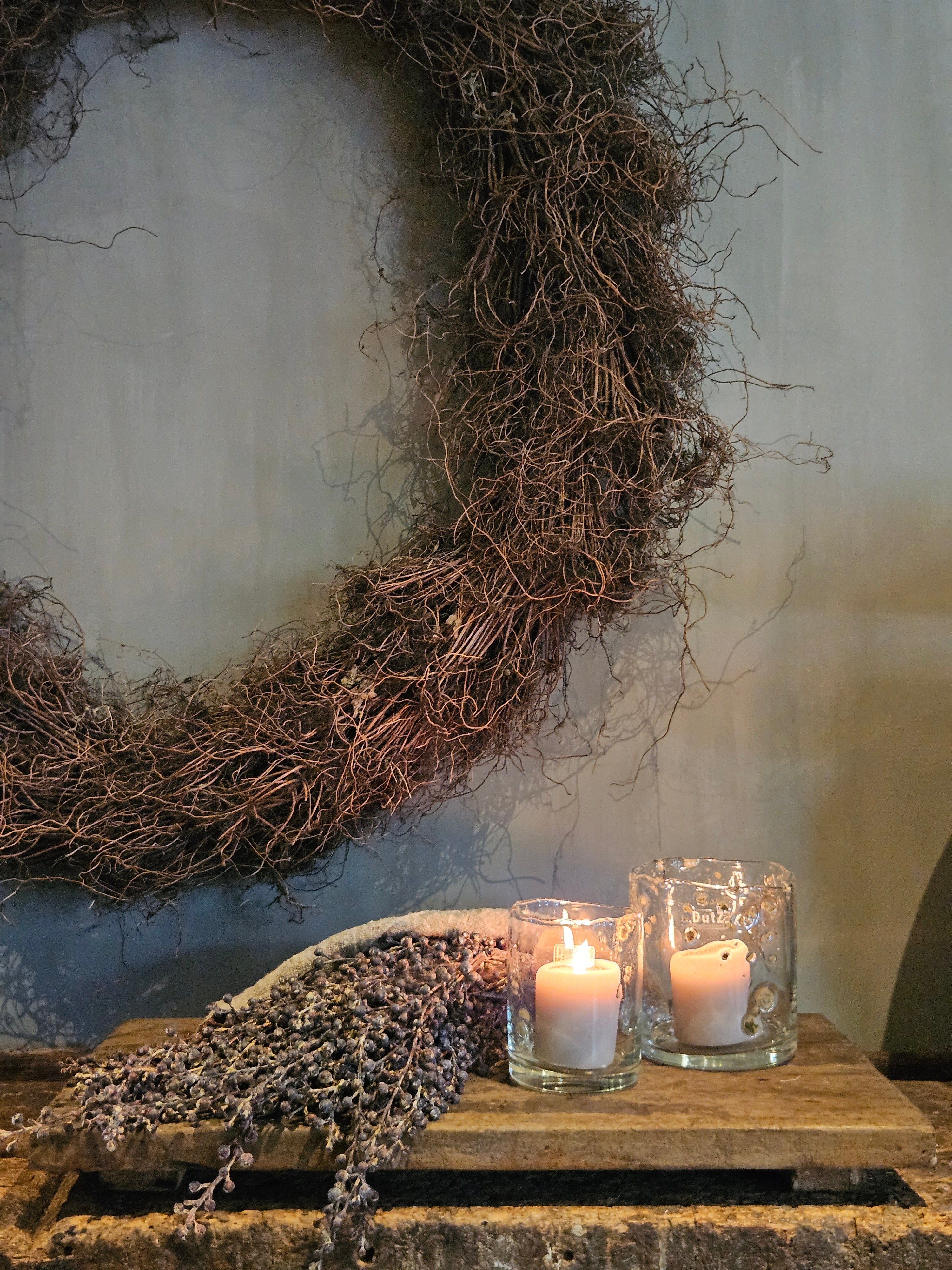 Robuust dienblad landelijk interieur
