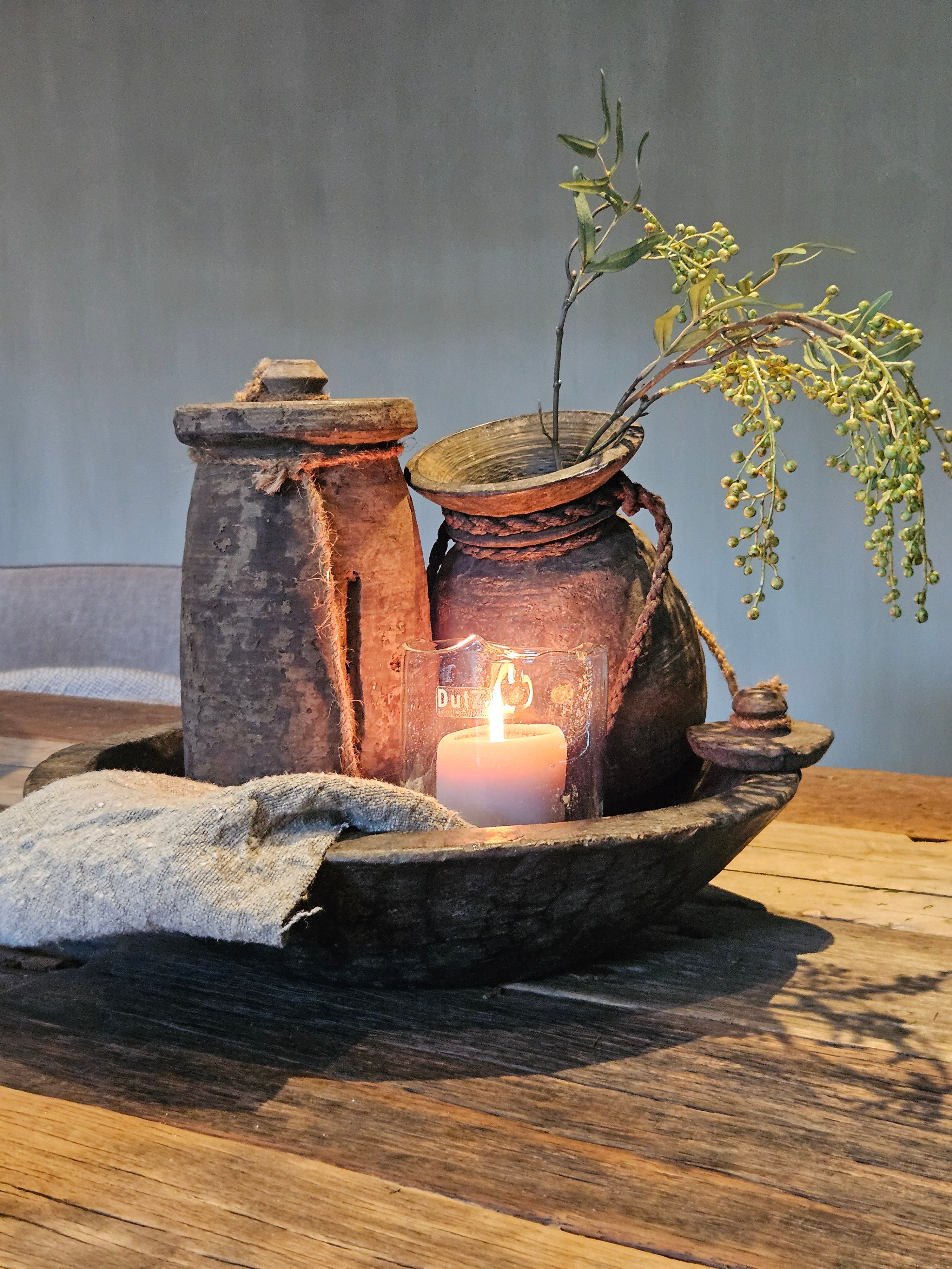 Houten nagaschaal