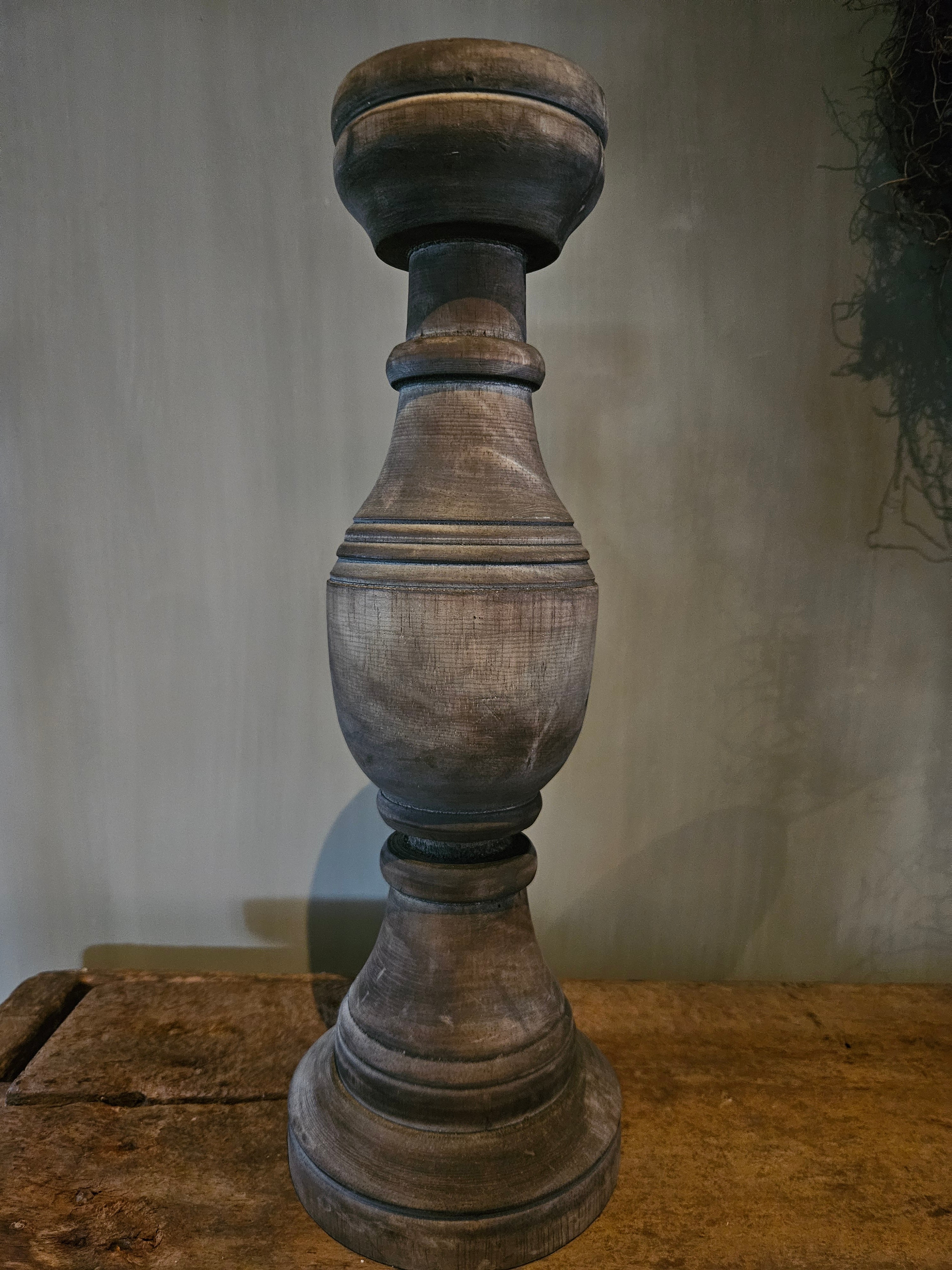 landelijk houten kandelaar