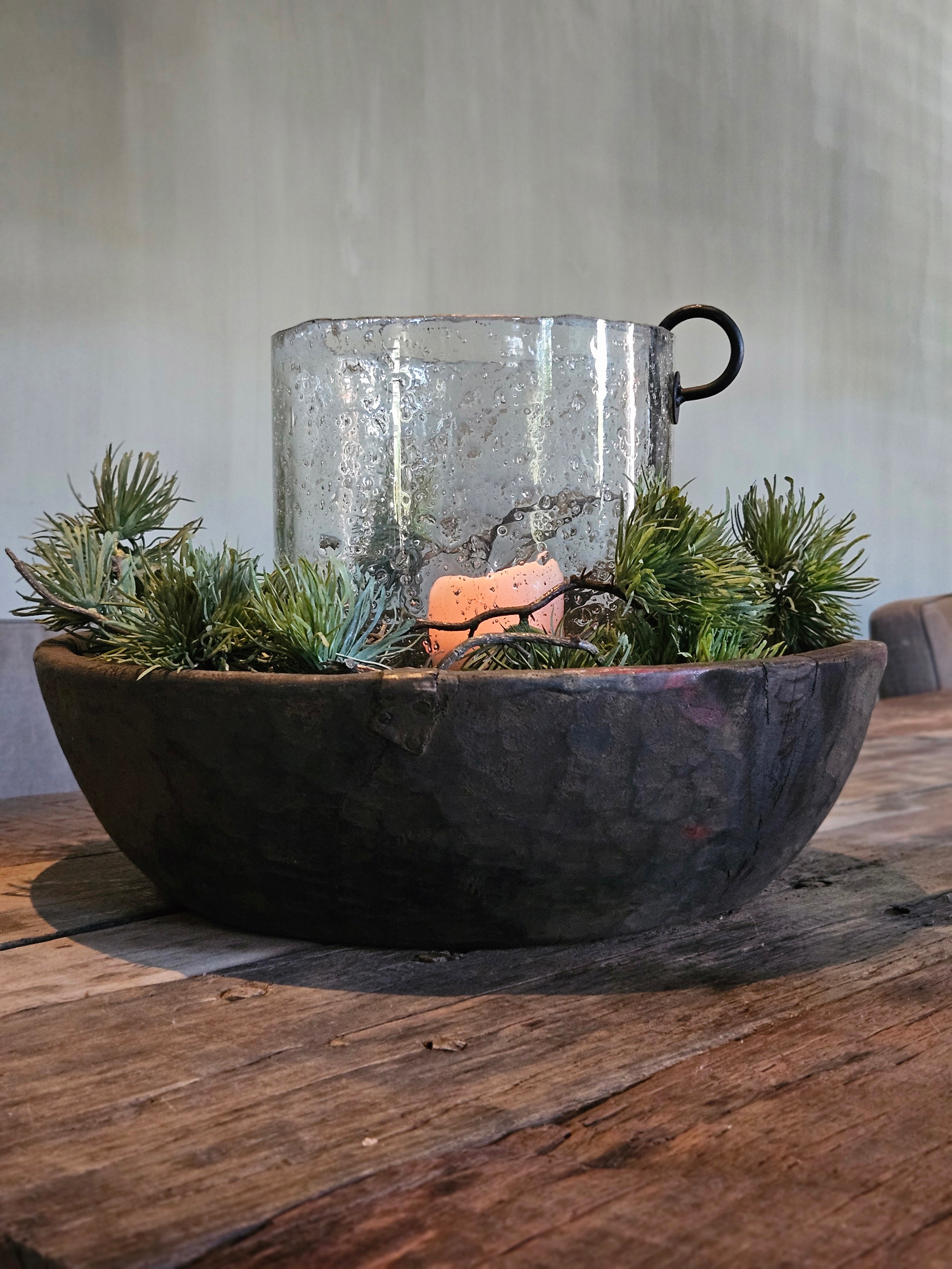Landelijk houten schaal