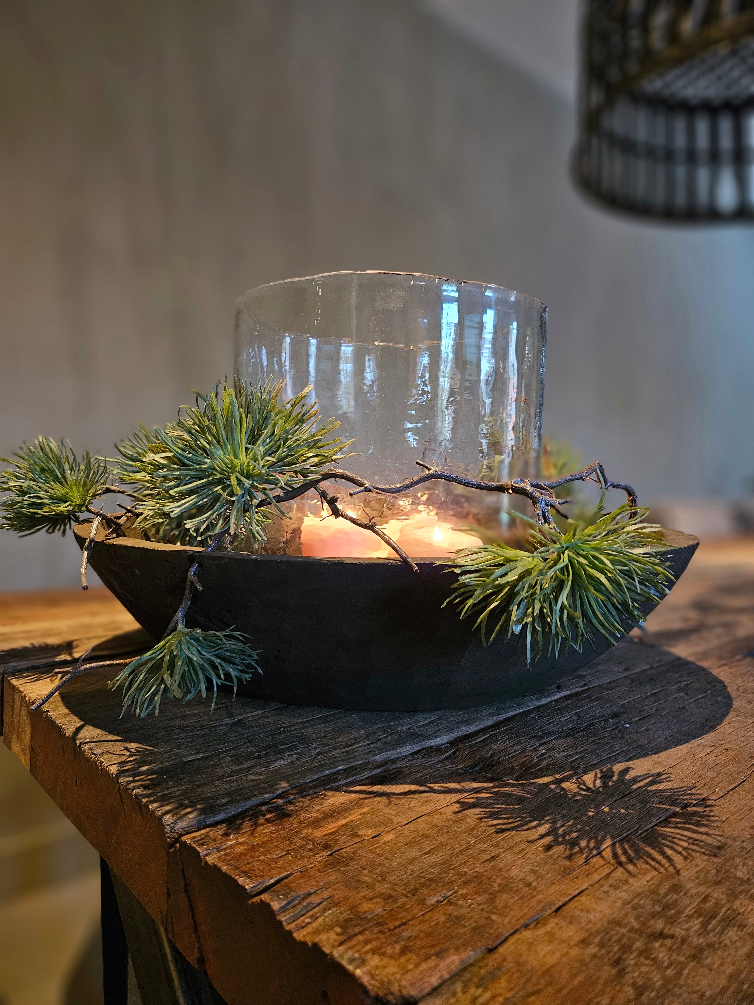 Landelijk houten schaal